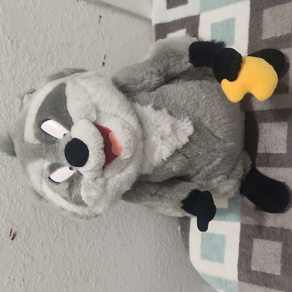 Disneyland Pocahontas Meeko Racoon Plush Stuffed Animal Movable Head / Arms 12" - Picture 2 of 6